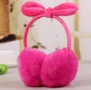 Cache-oreilles en fausse fourrure de lapin, accessoires d'hiver chauds en peluche moelleux pour l'extérieur, bandeau à nœud papillon, chauffe-oreilles pour femmes, enfants et hommes réglables