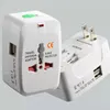 All in One Universal International Plug Adapter 2 USB Port World Travel AC Power Adapter z AU US UK UE Plugs3435520