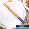 4 pares de palillos de madera clásicos chinos reutilizables, palillos de bambú Natural hechos a mano Vintage tradicionales, utensilios de cocina para Sushi