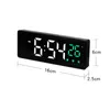 LED Mirror Screen Alarm Clock Creative Digital Clock Voice Control Snooze Time Date Temperature Display for Home Decoration 211111