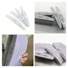 Newest Half moon plastic nail file grey zebra line double-sided manicure files 2 types