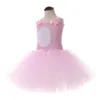 Rosa Bunny Girl Fatume Criança Crianças Coelho Tutu vestido roupas para bebé meninas ano novo vestidos de aniversário de páscoa roupas de férias 210317