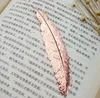 7 Colors Metal Feather Bookmark Document Book Mark Label Golden Silver Rose Gold Bookmarks Office School Supplies SN2496