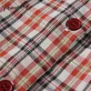 Yitimuceng Czerwona Plaid Bluzka Kobiety Vintage Kieszenie Przycisk Koszule Prosto Krótki Rękaw Summer Koreański Moda Topy 210601