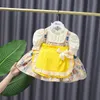 Miayii Baby Clothingスペイン語ビンテージボールガウンの弓印刷半袖ロリータプリンセスドレス女の子イースターEID A174 Q0716