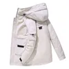 Winter Down Jacket Mannen 90% Witte eendendons Jas Mannelijke Mode Hooded Kraag Windbreaker Dikke Warm Uitloper Heren Parkas Jacket G1115