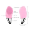 Mini Electric Facial Scrubbers Cleansing Brush Device Silicone Sonic Face Cleaner Deep Pore Skin Massager Face