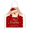 Grembiuli Natale Babbo Natale Cervo Motivo Pulizia 53 * 65cm Cucina casalinga Grembiule da cucina Abbigliamento da cuoco Bavaglini per adulti in lino di cotone 46396