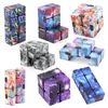 Infinity Magic Cube Fidget 장난감 크리 에이 티브 하늘 Antistress Office 플립 큐빅 퍼즐 미니 블록 성인 어린이 선물을위한 감압 장난감