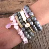 Perline, fili MD moda Boho braccialetti con perline Set 6 pezzi braccialetto pila regalo per pietre naturali e cristalli gioielli bohémien da donna DropShip