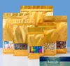 50pcs Laser Gold Aluminum Foil Window Bag Resealable Holographic Biscuit Sugar Coffee Beans Snack Nuts Gifts Packaging Pouches Factory price expert design Quality