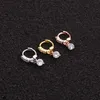 Autre 1pc minuscule cz cross coeur fleur arc petit cerceau huggie oreille cartilage helix tragus rook oreille piercing bijoux