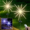 112 LED String Lights Firework Meteor DIY Lampen Strip Decoratieve Twinkle Starry Starburst Afstandsbediening 8 Modi Batterij Solar Lawn Light