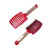 Hair Scalp Masaż Grzebień Hairbrush Nylon Kobiety Wet Suche Kręcone Zetaluj Szczotka do włosów Salon Fryzjerstwo Stylizacji Narzędzie