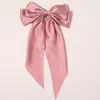 Nouvelle mode nœud papillon Streamer épingle à cheveux femme filles Satin ruban Barrette nœud arrière tête printemps Clip chapeaux cheveux accessoires