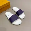 Projektant Luksusowy Waterfront Suwak Sandals Lato Flat-Size Golden Button Plaża Pantofle Pani Projektant Skórzane Pantofle płaski z pudełkiem