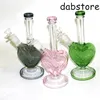 Hookahs Oil Rigs Glass Bongs Water Pipe Heart Shape Perc Percolator Smoking Pipes 14mm Joint with bowl quartz nails