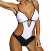 Mulheres Swimwear Mulheres Sólida Beading Bandage Acolchoado Push-up Bathing Terno Bikini Swimsuit 2 Peças de cintura alta Push Up