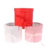 1PC Double Layers Round Rotating Box Gift Flower Packing DIY Decor Y0712
