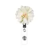 Badge Reel Retractable Pass ID Kort ABS Blomma Nyckel Kedje Reels Anti-Lost Clip Office School Supplies RRA10798