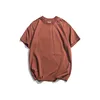 Mens T-shirts Kortärmad Basic Solid Färg Tee 100% Bomull Sommar Loose Casual Toppar European Size Ankomst 210601