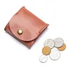 Mini Vintage cowhide Mens Coin Purse Zipper Coin Wallet Retro Key Holder Small Money Bag Money Change Coin Pouch