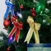 5 pezzi/pacco tessuto scintillante fiocco di nastro di Natale regalo ornamenti di nastro di nodo per l'albero di Natale presenta decorazioni (blu) Prezzo di fabbrica design esperto Qualità più recente