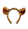 Tiger Ear Headband Leopardo Leopardo Acessórios De Cabelo Hoop fofo Simulative Zoo Animal Festa de Festa de Aniversário Férias Cosplay Photo Photo