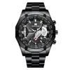 Reloj de ocio de buena calidad, puntero luminoso deportivo, reloj de acero inoxidable para hombre, relojes de cuarzo con esfera grande, calendario inteligente masculino Wr2217