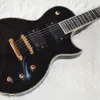 6 Strings Black Electric Guitar with Rosewood Fretboard,EMG Pickups,Abalone Binding