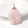 Dekorativa Objekt Figuriner Naturligt kristall Hängande Träd av Life Quartz Mineral Män och Kvinnors Smycken Therapy Halsband Reiki DIY Gåva