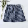 Geometric Pattern Summer Casual Knit Mini Pencil Skirt Fashion High Waist Women Bodycon Package Hip Skirts Jupe Femme 210604