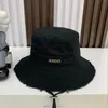 Hot New Fashion French Luxury Brand High Quality Cotton Women Bucket Sun Protection Hat Cotton 5 Color One Size Women's Cap Q0805