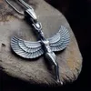 ISIS Pendant Necklace 316l Rostfritt stål Silver Kvinnor Egyptiska Winged Goddess Jewelry Gifts285a