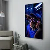 Póster de arte Pop moderno de mono DJ, pintura en lienzo de orangután, decoración del hogar, carteles artísticos de pared impresos, imágenes para sala de estar
