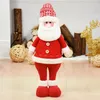 3pcs / lot Père Noël + Bonhomme de neige + Poupée Elk Décoration de Noël Ornements Stand Jouets Nouvel An Cadeau d'anniversaire Decorazioni Albero Natale 201017