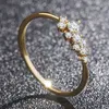 Ring voor vrouwen Dame Mini Cubic Zirconia Finger Rings Light Gold Color / Silver Color Fashion Sieraden KCR088