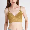 Sexy kant ondergoed Franse stijl diepe v draadloze push-up vrouwen bralette zachte dunne naadloze beha 210623