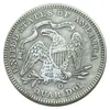 US Coins 1891 P O S Seated Liberty Quater Dollar Silver Plated Craft Copy Coin Brass Ornaments home decoration accessories310y