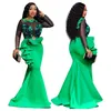 Casual Dresses African Plus Size Bodycon Long Party Mermaid Christmas Dress Ladies Sexy Mesh Ruffles Women Robe Wedding Evening Maxi