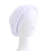 Boheemse stijl handgemaakte vlecht tulband kruisbandana slouchy hoed voor vrouwen moslim hijab islamitische hoofd wrap haarverlies chemo cap