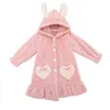 Meisjes Tops Nachthemd Winterstijl Kinderpyjama's Kinderen Dikke Warm Flanel Robe Dubbelzijdig Lange Fluwelen Badjas 211130