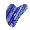 Skin Detox Gua Sha Sha Уход за лицом для лица Natural Lapis Lazuli Акупунктура Скаивание Массаж Глаза Корпус Лица Лица Лица против морщин Массажер Назад Заживление здоровья Подарок здоровья