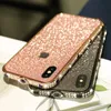 Luxuriöse modische Bling-Hüllen für iPhone 11 Pro XS MAX XR X 7 8 plus Diamantrahmen Strass Flash Glitter Handyhülle