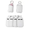 Witte neopreen lege hand sanitizer houder sleutelhanger voor partij gunst 30ml mini fles CCB14319