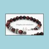 Kralen, strengen armbanden sieraden 8mm vbhg24 elastische aangepaste charm natuur steen chakra reiki agaat onyx goud sier koper cz zirkoon kubieke zi