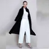 Women Clothing Winter Artificial Mink Fur Coat Mandarin Collar Luxury Thick Warm Fake Fur Coats 211213