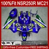 Iniezione OEM per HONDA NSR250 NSR 250 R MC21 PGM3 NSR250R 90 91 92 93 103HC.16 NSR 250R Movistar Blu NSR250RR 1990 1991 1992 1993 Carene