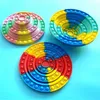 Silicone Fidget Retractable Folding Cup Fruit Plate Candy Bowls Sensory Toys Push Bubble Poppers Board Finger Puzzle Foldable Circle Table Mat G118UWHA