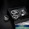 Klassisk färg Stor Alloy Bohemian Ring Set Vintage Round Totem Kvinnors Ringar Med Svart Sten Bague Anel Kvinnlig Smycken Ringar Fabrikspris Expert Design Kvalitet